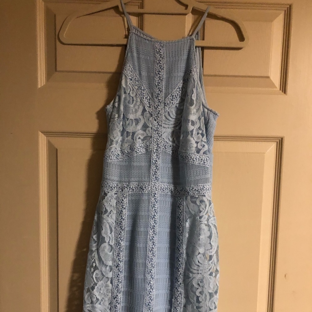 Blue lace dress